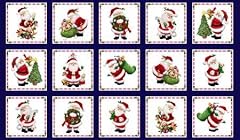 Cotton fabric christmas for sale  Delivered anywhere in USA 