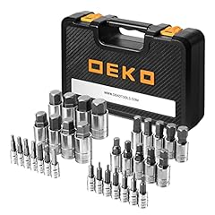 DEKOPRO 32 Pieces Hex Bit Socket Set, 1/4'', 3/8', for sale  Delivered anywhere in USA 