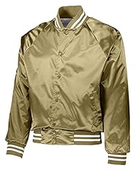 Augusta Sportswear Men's Satin Baseball Jacket/Striped for sale  Delivered anywhere in USA 