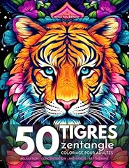 Tigres majestueux coloriage d'occasion  Livré partout en France