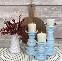 Antique blue candle for sale  Delivered anywhere in UK