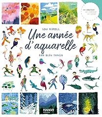 Année aquarelle bleu d'occasion  Livré partout en France