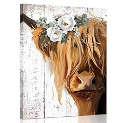 Highland cow canvas for sale  Delivered anywhere in USA 