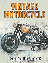 Vintage motorcycle coloring d'occasion  Livré partout en France