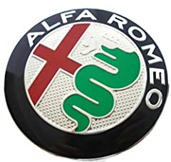 2 Fregi Stemma Alfa Romeo Verde Logo 74mm MY 2016 Cofano Anteriore Posteriore Emblema Green 147 156 159 Brera Mito METALLO usato  Spedito ovunque in Italia 