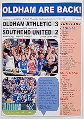 Oldham athletic southend for sale  Delivered anywhere in UK