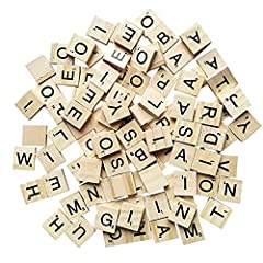 100pcs wooden scrabble for sale  Delivered anywhere in UK