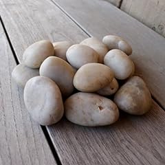 Polished Pebbles, Natural, 1 kg, White, Decorative for sale  Delivered anywhere in UK