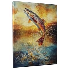 Brown trout canvas for sale  Delivered anywhere in USA 
