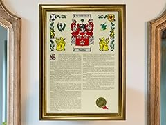 Coat arms surname for sale  Delivered anywhere in UK