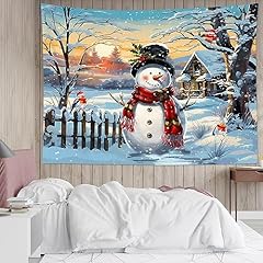 Christmas snowman tapestry for sale  Delivered anywhere in USA 