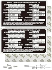 Customized vin plates for sale  Delivered anywhere in USA 
