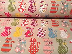 Cats designer fabric for sale  Delivered anywhere in UK