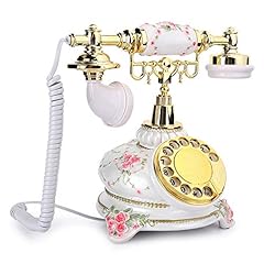 01 Telefono Antico, telefoni antichi Disco Rotante cablato Vecchio Stile con telefonica per soggiorni Camere da Letto per Ufficio usato  Spedito ovunque in Italia 