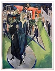 Potsdamer Platz - Ernst Ludwig Kirchner hand-painted oil painting reproduction, Elegantly Dressed Courtesans in Midnight Berlin Street Scene for sale  Delivered anywhere in Canada