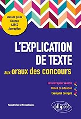 Explication texte oraux d'occasion  Livré partout en France