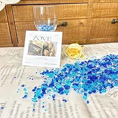 4200 pezzi coriandoli nuziali - strass colorati - diamanti acrilici - pietre preziose trasparenti - per decorare feste di matrimonio, tavoli, riempitivi per vasi (miscela blu) usato  Spedito ovunque in Italia 