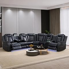 Power leather sectional for sale  Delivered anywhere in USA 