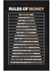 Rules money motivational for sale  Delivered anywhere in USA 