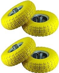 4 x 10" YELLOW SACK TRUCK TROLLEY SOLID RUBBER REPLACEMENT for sale  Delivered anywhere in UK