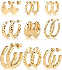 Pairs gold hoop for sale  Delivered anywhere in USA 