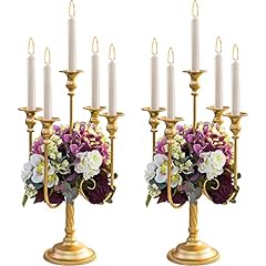 Metal candelabra gold for sale  Delivered anywhere in USA 