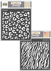 CrafTreat Cheetah and Zebra Stencils for Painting on for sale  Delivered anywhere in Canada
