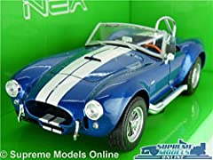 Welly SHELBY AC COBRA 427 MODEL CAR 1:24 SCALE BLUE for sale  Delivered anywhere in UK