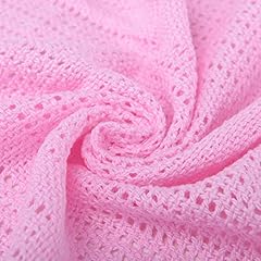 Pink cellular blanket for sale  Delivered anywhere in UK