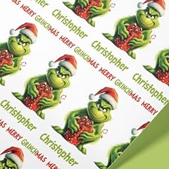 Personalised grinch wrapping for sale  Delivered anywhere in UK