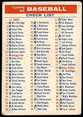 1956 topps checklist for sale  Delivered anywhere in USA 