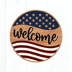 Patriotic welcome round for sale  Delivered anywhere in USA 