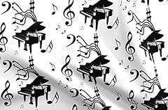 Spoonflower fabric piano for sale  Delivered anywhere in USA 