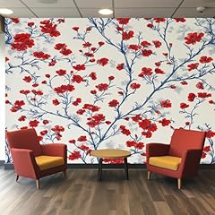 Red poppy wallpaper for sale  Delivered anywhere in UK