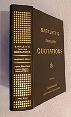 Bartlett familiar quotations for sale  Delivered anywhere in UK