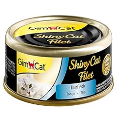 GimCat ShinyCat Filetto di tonno - Mangime per gatti con filetto succulento senza aggiunta di zuccheri per gatti adulti - 24 scatolette (24 x 70 g) usato  Spedito ovunque in Italia 