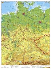 Deutschland physisch landkarte gebraucht kaufen  Wird an jeden Ort in Deutschland