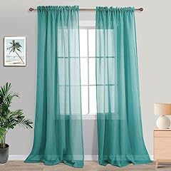 Teal curtains inch for sale  Delivered anywhere in USA 