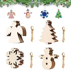 Pcs wooden christmas for sale  Delivered anywhere in UK
