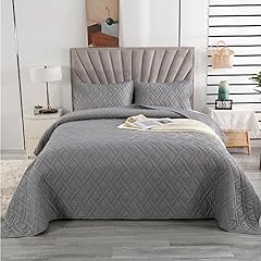 Qucover grey bedspreads for sale  Delivered anywhere in UK