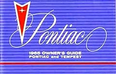 1965 PONTIAC & TEMPEST OWNERS INSTRUCTION & OPERATING for sale  Delivered anywhere in USA 