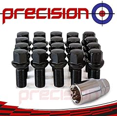 16 x Black Chrome Wheel Bolts Set with 4 x Locking for sale  Delivered anywhere in UK