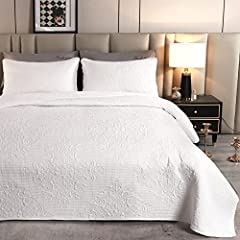 Qucover white bedspread for sale  Delivered anywhere in UK