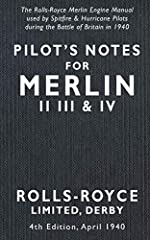 Pilot’s Notes Merlin II III and IV 4th Edition April for sale  Delivered anywhere in UK