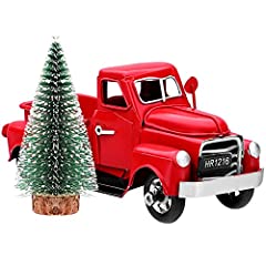 TOYANDONA 1 Set Christmas Vintage Red Truck Decor Red for sale  Delivered anywhere in UK