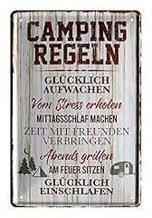 Blechschild camping regeln gebraucht kaufen  Wird an jeden Ort in Deutschland
