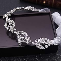 Silver bridal headband for sale  Delivered anywhere in UK