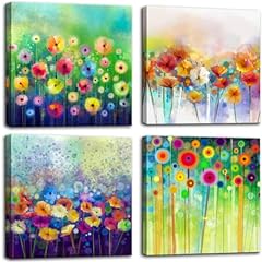 Colorful flowers canvas for sale  Delivered anywhere in USA 