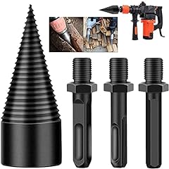 Firewood Log Splitter, 3pcs Drill Bit Removable Cones, used for sale  Delivered anywhere in USA 