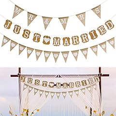 Married bunting banner for sale  Delivered anywhere in Ireland